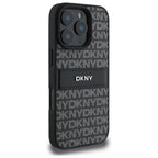 DKNY ekologiškos odos dėklas iPhone 16 Pro – juodas