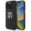 DKNY Liquid Silicone Metal Logo dėklas iPhone 16 Pro – juodas