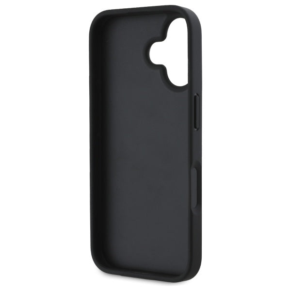 DKNY dėklas iPhone 16 – juodas, Texture Pattern Tonal Stripe