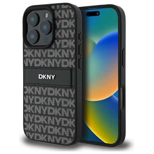 DKNY dėklas iPhone 16 Pro Max – juodas