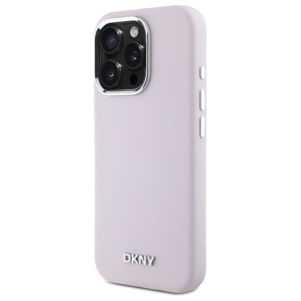 DKNY silikoninis MagSafe dėklas iPhone 16 Pro – rožinis -- iPhone 16 Pro