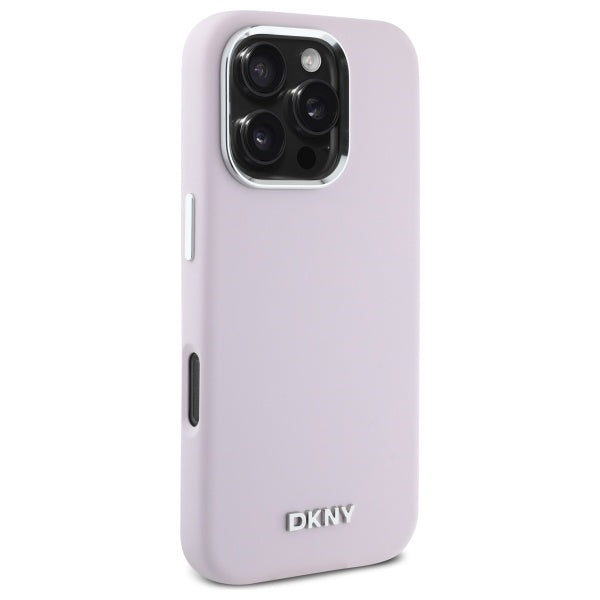 DKNY silikoninis MagSafe dėklas iPhone 16 Pro – rožinis -- iPhone 16 Pro