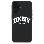 DKNY silikoninis MagSafe dėklas iPhone 16 – juodas