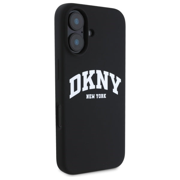 DKNY silikoninis MagSafe dėklas iPhone 16 – juodas