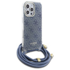 Guess 4G Crossbody dėklas iPhone 16 Pro – mėlynas -- iPhone 16 Pro