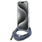 Guess 4G Crossbody dėklas iPhone 16 Pro – mėlynas -- iPhone 16 Pro