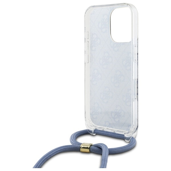 Guess 4G Crossbody dėklas iPhone 16 Pro – mėlynas -- iPhone 16 Pro