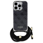 Guess dėklas su virvele iPhone 16 Pro – juodas