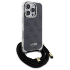 Guess dėklas su virvele iPhone 16 Pro – juodas