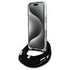 Guess dėklas su virvele iPhone 16 Pro – juodas
