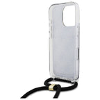 Guess dėklas su virvele iPhone 16 Pro – juodas