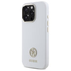 Guess silikoninis dėklas iPhone 16 Pro – baltas