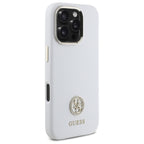 Guess silikoninis dėklas iPhone 16 Pro – baltas
