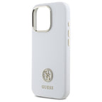 Guess silikoninis dėklas iPhone 16 Pro – baltas
