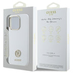 Guess silikoninis dėklas iPhone 16 Pro – baltas