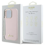 Guess silikoninis dėklas iPhone 16 Pro – rožinis
