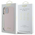 Guess silikoninis dėklas iPhone 16 Plus – rožinis