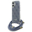 Guess dėklas su virvele iPhone 16 – mėlynas