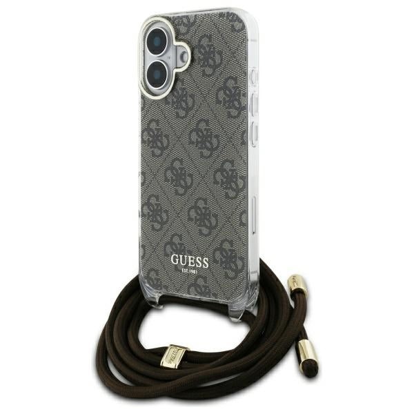Guess Crossbody dėklas iPhone 16 – rudas