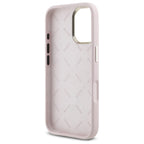 Guess silikoninis dėklas iPhone 16 – šviesiai rožinis