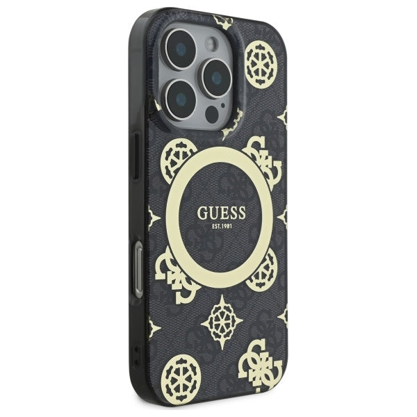 Guess MagSafe dėklas iPhone 16 Pro – juodas