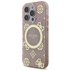 Guess MagSafe dėklas iPhone 16 Pro – rožinis