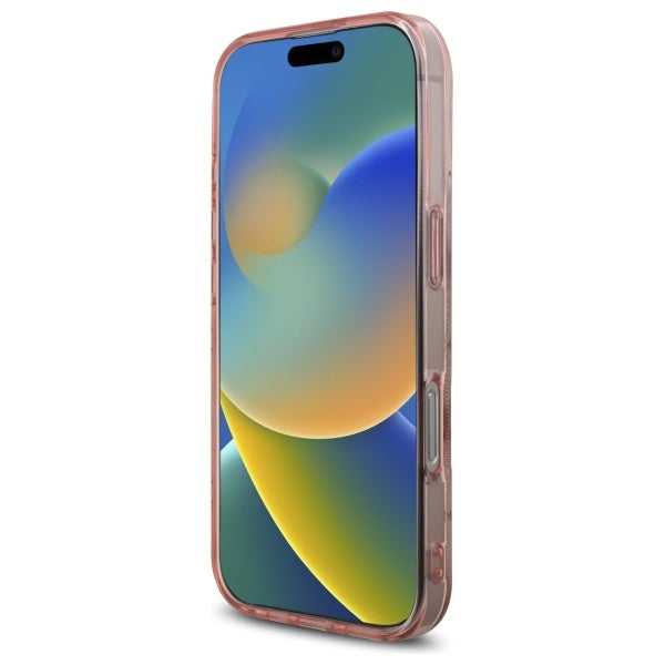 Guess MagSafe dėklas iPhone 16 Pro – rožinis