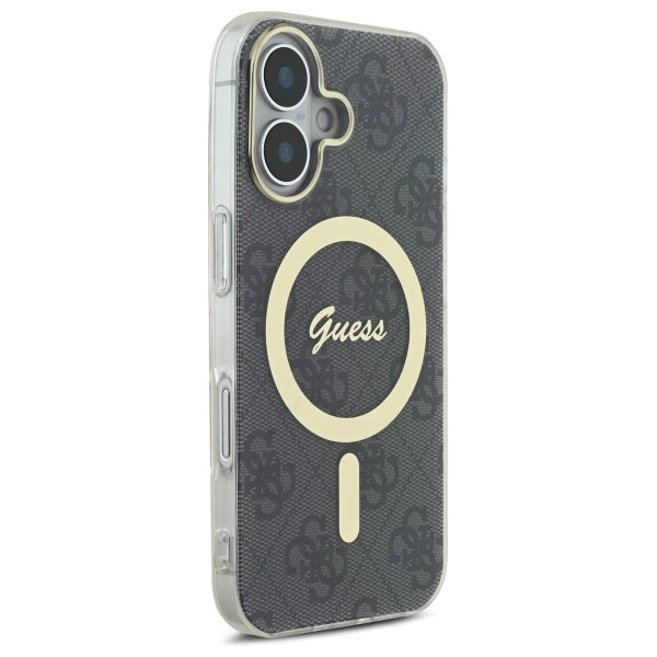 Guess IML 4G MagSafe dėklas iPhone 16 Plus – juodas