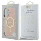 Guess IML 4G MagSafe dėklas iPhone 16 Plus – rožinis
