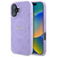 Guess Saffiano Peony MagSafe dėklas iPhone 16 Plus – violetinis -- iPhone 16 Plus