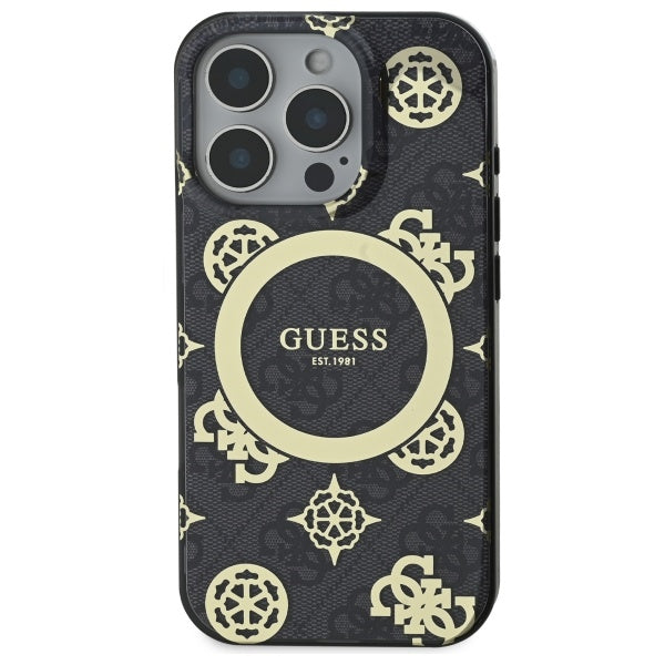 Guess MagSafe dėklas iPhone 16 Pro Max – juodas