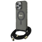 Guess MagSafe dėklas iPhone 16 Pro Max – juodas