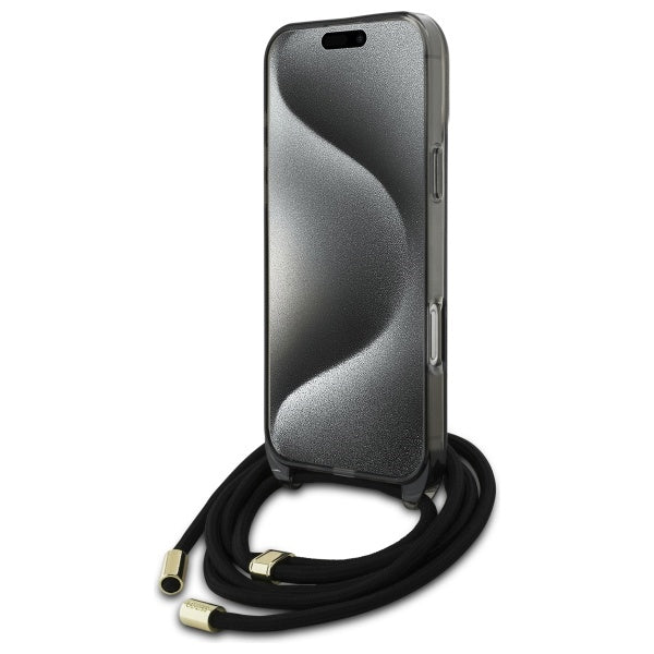 Guess MagSafe dėklas iPhone 16 Pro Max – juodas