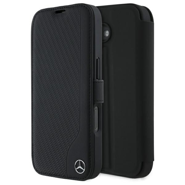 Mercedes-Benz odinis dėklas iPhone 16 – juodas