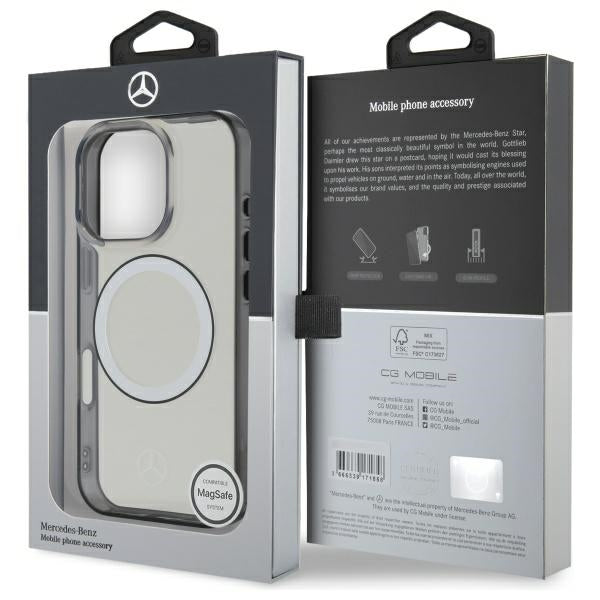 Mercedes-Benz MagSafe dėklas iPhone 16 Pro – skaidrus