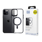 3mk Satin Armor MagCase su MagSafe skirtas iPhone 12 Pro Max - skaidrus su juodu rėmu -- iPhone 12 Pro Max