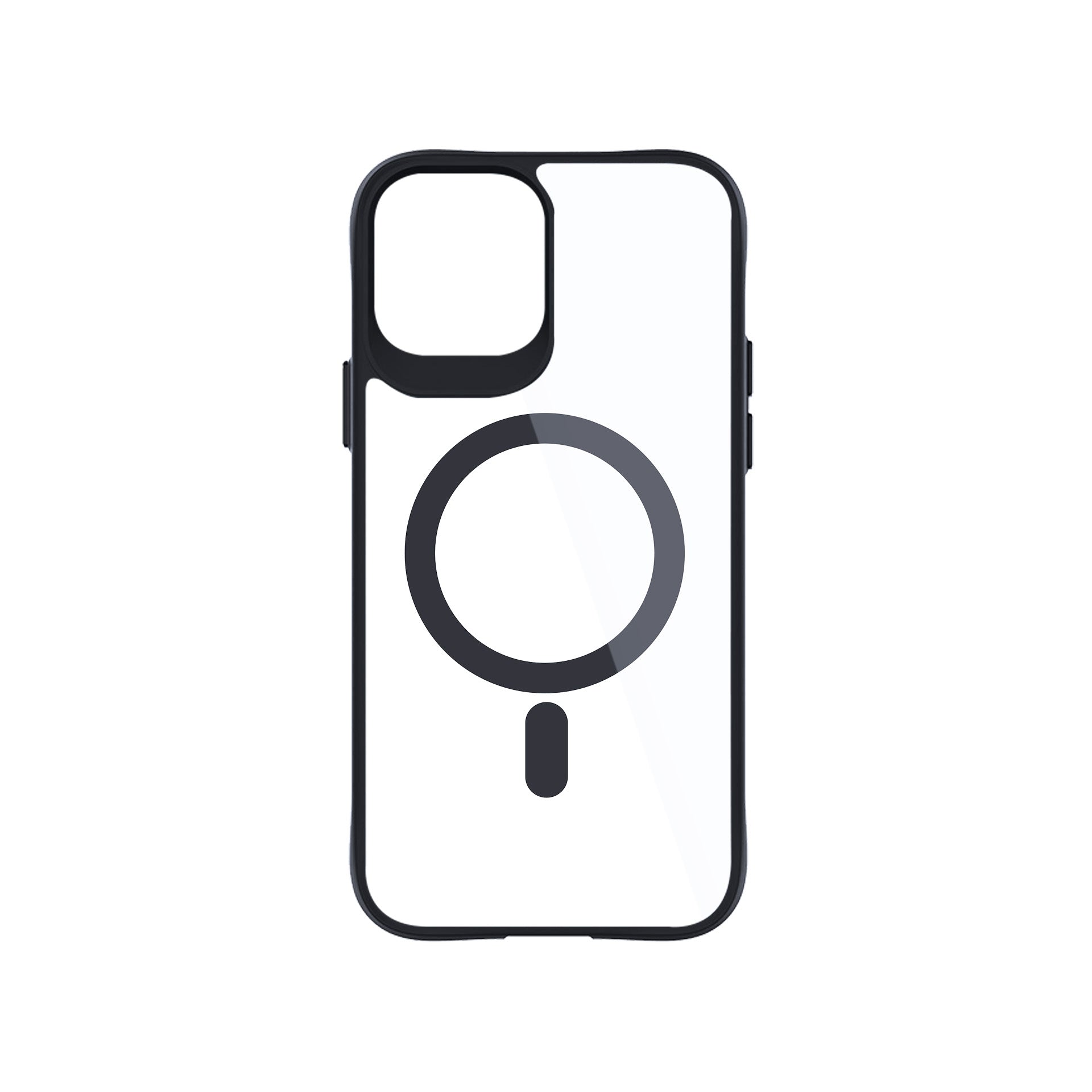 3mk Satin Armor MagCase su MagSafe skirtas iPhone 12 Pro Max - skaidrus su juodu rėmu -- iPhone 12 Pro Max