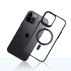 3mk Satin Armor MagCase su MagSafe skirtas iPhone 12 Pro Max - skaidrus su juodu rėmu -- iPhone 12 Pro Max