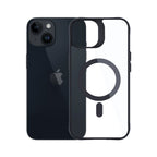3mk Satin Armor MagCase su MagSafe, skirtas iPhone 13/14 – skaidrus su juodu rėmeliu
