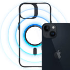 3mk Satin Armor MagCase su MagSafe, skirtas iPhone 13/14 – skaidrus su juodu rėmeliu
