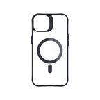 3mk Satin Armor MagCase su MagSafe, skirtas iPhone 13/14 – skaidrus su juodu rėmeliu