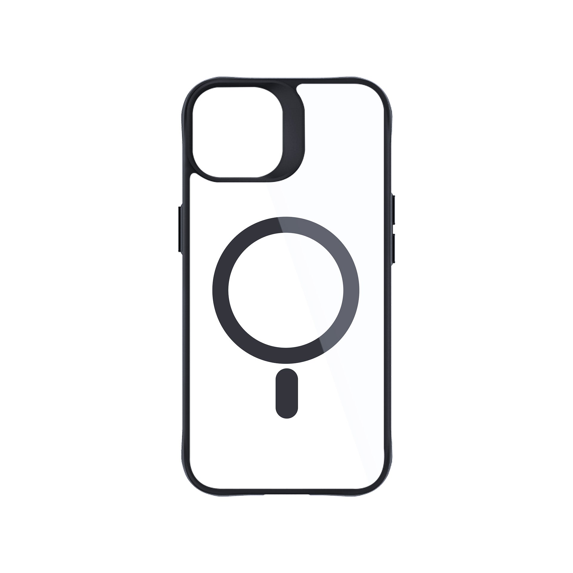 3mk Satin Armor MagCase su MagSafe, skirtas iPhone 13/14 – skaidrus su juodu rėmeliu