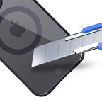 3mk Satin Armor MagCase su MagSafe, skirtas iPhone 14 Pro Max – skaidrus su juodu rėmeliu