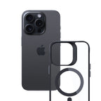 3mk Satin Armor MagCase su MagSafe, skirtas iPhone 14 Pro Max – skaidrus su juodu rėmeliu