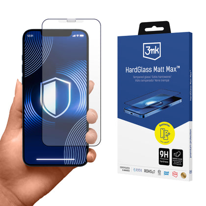 Matinis grūdintas stiklas 3mk HardGlass Matt Max, skirtas Apple iPhone X/XS/11 Pro -- Apple iPhone X