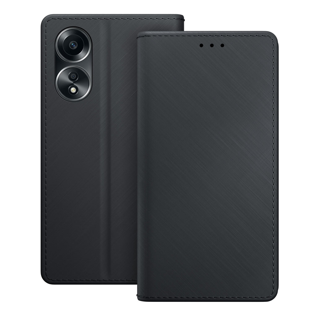 3mk piniginės dėklas, skirtas Oppo A58 4G – juodas -- Oppo A58 4G