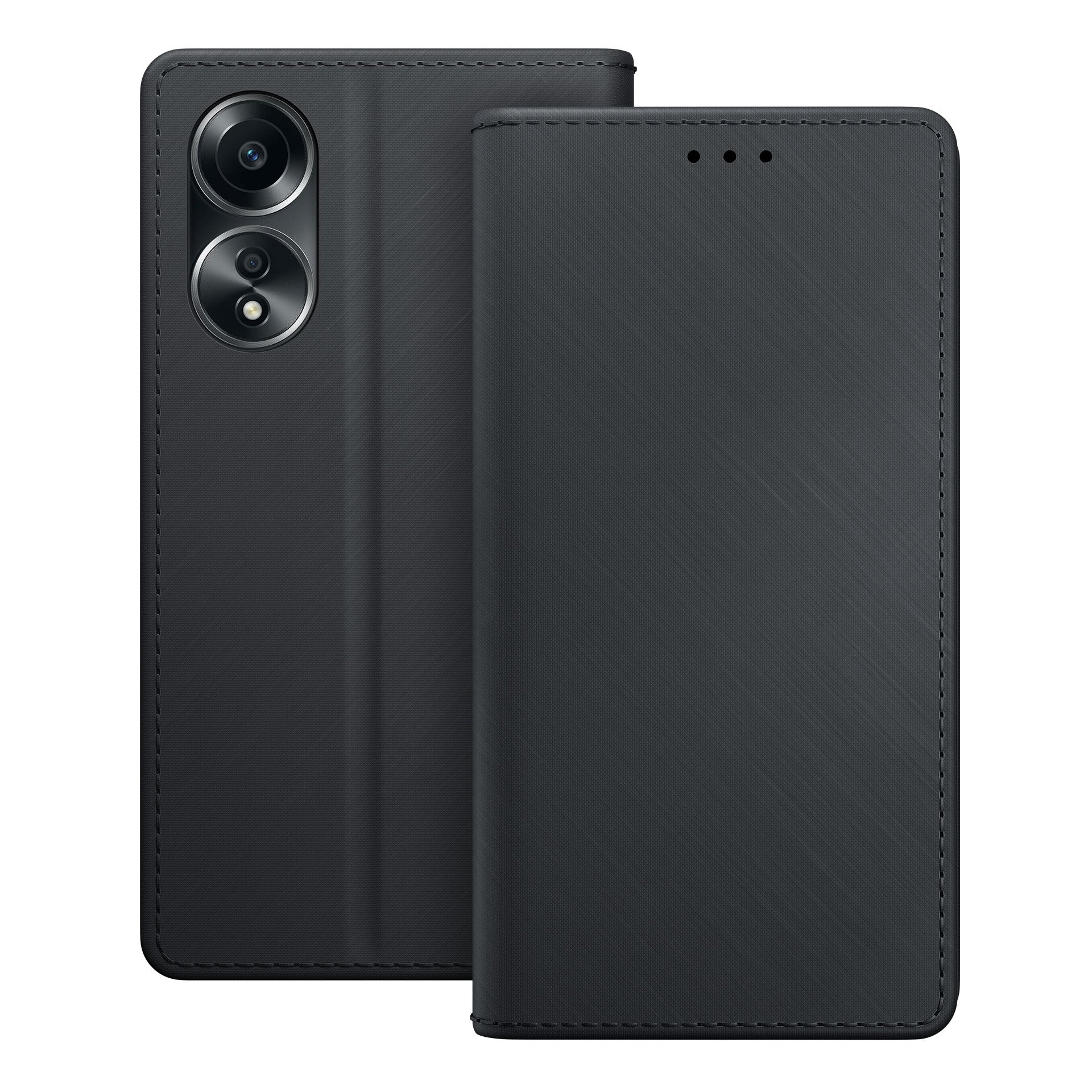 3mk piniginės dėklas, skirtas Oppo A58 4G – juodas -- Oppo A58 4G