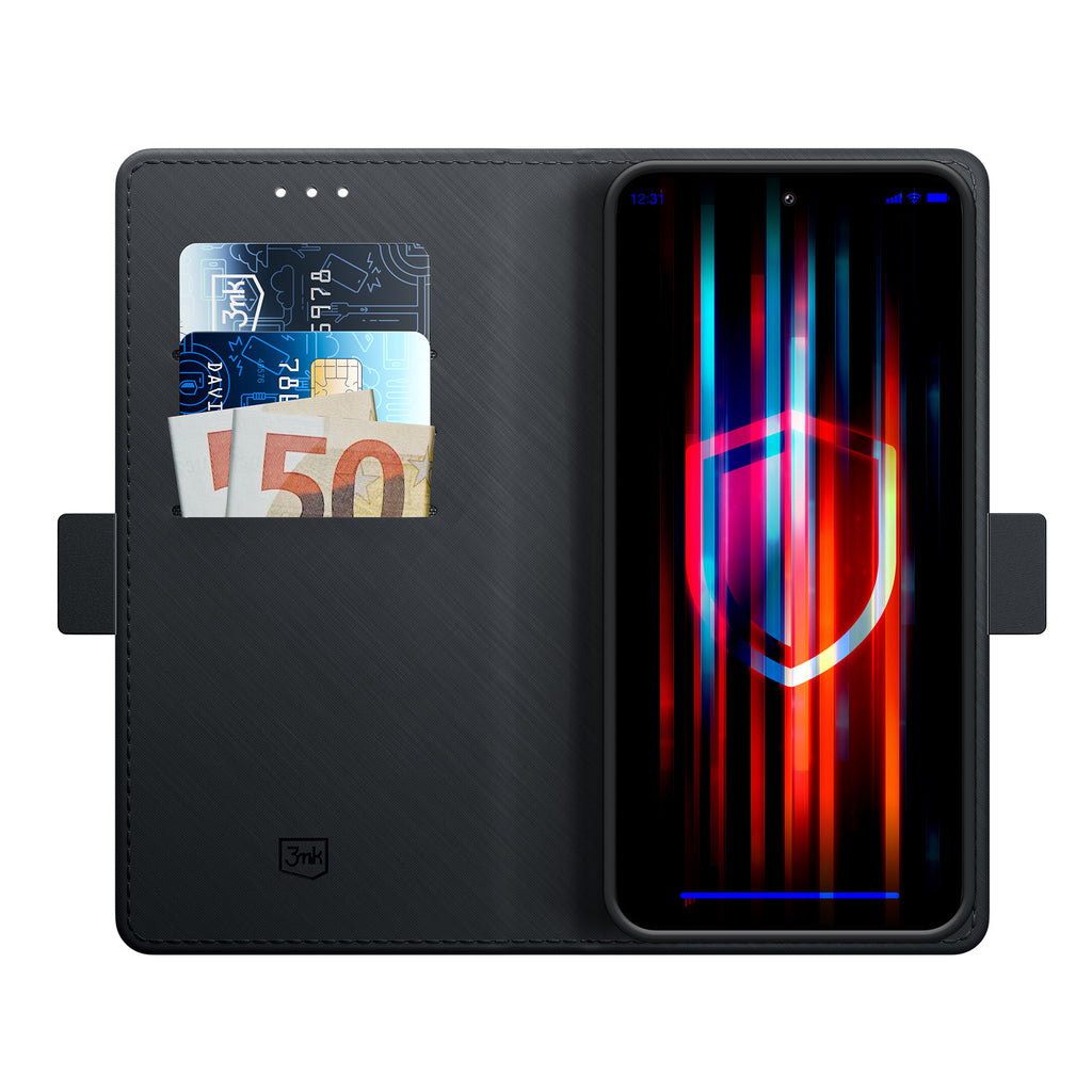 3mk piniginės dėklas, skirtas Oppo A58 4G – juodas -- Oppo A58 4G