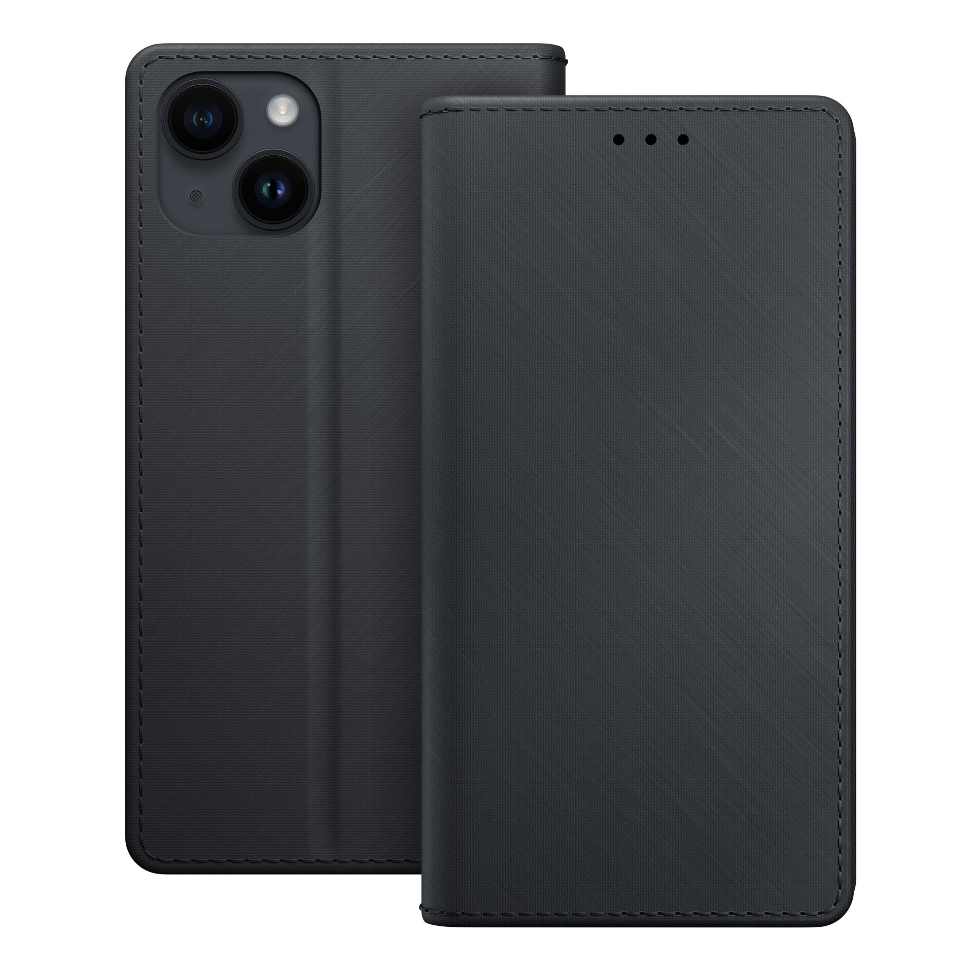 3mk piniginės dėklas su atvartu, skirtas iPhone 13/14 – juodas