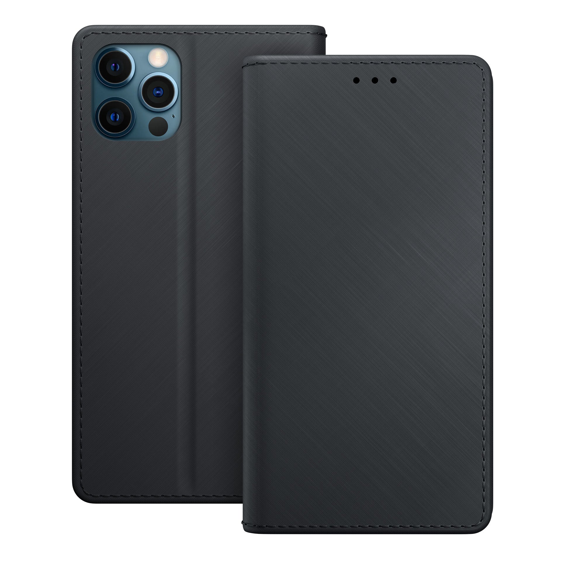 3mk Wallet Case su atvartu skirtas iPhone 12 Pro Max - juodas -- iPhone 12 Pro Max